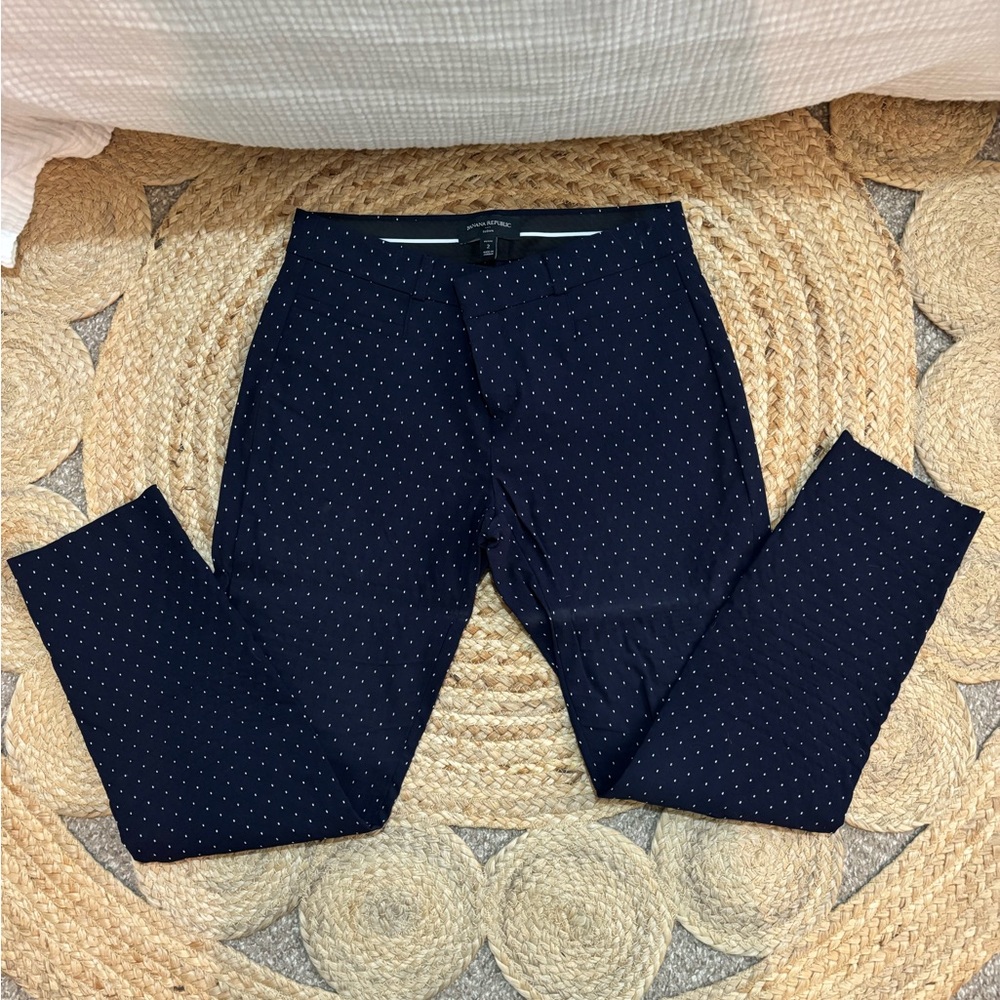 Woman’s Navy Polka Dot Banana Republic Pants